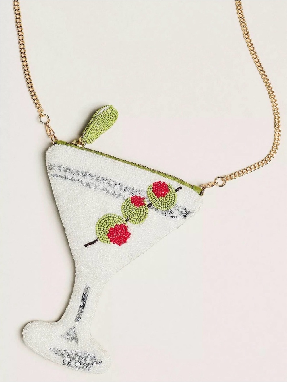 Anthropologie Beaded Martini Bag